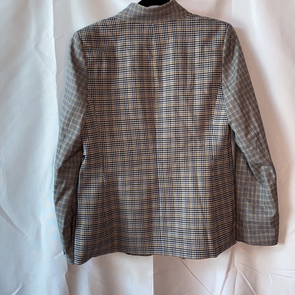 DKNY Houndstooth Collarless Blazer Jacket - Picture 4 of 9